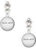 Silver Plated Domed Psalm 46:10 - Filigree Heart Post Earrings