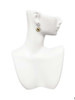 Silver Plated Domed Music - French Horn - Filigree Heart Post Earrings