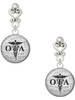 Silver Plated Domed Black OTA - Filigree Heart Post Earrings