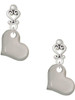 Stainless Steel Heart - Filigree Heart Post Earrings