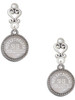 Stainless Steel Disc Nevertheless She Persisted - Filigree Heart Post Earrings