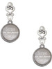 Stainless Steel Disc Sisters are Best Friends Forever - Filigree Heart Post Earrings