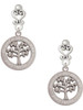 Stainless Steel Trust in the Lord Tree of Life - Filigree Heart Post Earrings