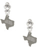 Stainless Steel Texas Raised Texas - Filigree Heart Post Earrings