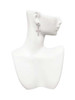 Stainless Steel Psalm 46:10 - Be Still and Know Engraved Cross - Filigree Heart Post Earrings