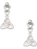 Silver Plated Celtic Trinity Knot - Filigree Heart Post Earrings
