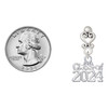 Silver Plated Class of 2024 - Filigree Heart Post Earrings