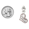 Silver Plated Class of 2023 Heart - Filigree Heart Post Earrings