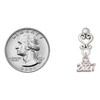 Silver Plated Mini Year 2027 - Filigree Heart Post Earrings