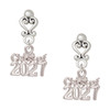 Silver Plated Class of 2027 - Filigree Heart Post Earrings