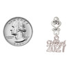Silver Plated Class of 2027 - Filigree Heart Post Earrings