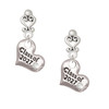 Silver Plated Class of 2027 Heart - Filigree Heart Post Earrings