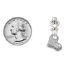 Silver Plated Pickleball Heart Filigree Heart Post Earrings