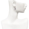 Silver Plated Love Pickleball Filigree Heart Post Earrings