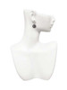 Silver Plated Antiqued Round Seal - Initial - C - Filigree Heart Post Earrings