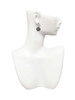 Silver Plated Antiqued Round Seal - Initial - H - Filigree Heart Post Earrings
