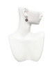 Silver Plated Antiqued Round Seal - Initial - N - Filigree Heart Post Earrings