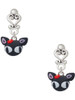 Fimo Clay Cute Kitty - Filigree Heart Post Earrings