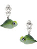 Resin Sea Turtle - Filigree Heart Post Earrings