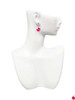 Resin Hot Pink Flamingo - Filigree Heart Post Earrings