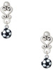 Resin Soccer ball - Filigree Heart Post Earrings