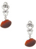 Resin Football - Filigree Heart Post Earrings