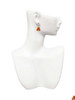 Resin Laughing Buddha - Filigree Heart Post Earrings