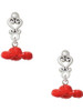 Resin Puffy Red Lobster - Filigree Heart Post Earrings