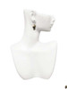 Resin Skull - Filigree Heart Post Earrings