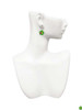Resin Lime Green Daisy Flower with Hot Pink Ladybug - Filigree Heart Post Earrings