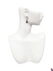 Resin Purple Dragon Darling - Filigree Heart Post Earrings