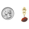 Resin Football - Gold tone Filigree Heart Post Earrings