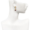 Resin Monkey - Gold tone Filigree Heart Post Earrings