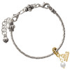 Gold-tone 6mm Glass Imitation Pearl Bead Drop - Gold-tone Plated Twist Rope Bead Charm Dangle with Mini Year 2026