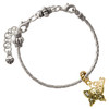 Gold-tone Small Antiqued Crystal Butterfly - Gold-tone Plated Twist Rope Bead Charm Dangle with Mini Year 2026