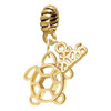 Gold-tone Cutout Sea Turtle - Gold-tone Plated Twist Rope Bead Charm Dangle with Mini Year 2026