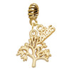 Gold-tone Medium Tree of Life - Gold-tone Plated Twist Rope Bead Charm Dangle with Mini Year 2026