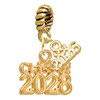 Gold-tone Class of 2028 - Gold-tone Plated Twist Rope Bead Charm Dangle with Mini Year 2026