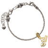 Gold-tone Mini Crystal Anchor of Hope - Gold-tone Plated Twist Rope Bead Charm Dangle with Mini Year 2026