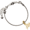 Gold-tone Super Mini Simple Cross - Gold-tone Plated Twist Rope Bead Charm Dangle with Mini Year 2026