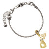 Gold-tone Large Boxing Glove - Gold-tone Plated Twist Rope Bead Charm Dangle with Mini Year 2026