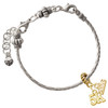 Gold-tone 5K - Gold-tone Plated Twist Rope Bead Charm Dangle with Mini Year 2026