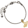 Gold-tone Mini Year 2027 - Gold-tone Plated Twist Rope Bead Charm Dangle with Mini Year 2026