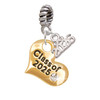 Gold-tone Class of 2025 Heart - Gold-tone Plated Twist Rope Bead Charm Dangle with Mini Year 2026