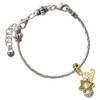 Gold-tone Star of David Spinner - Gold-tone Plated Twist Rope Bead Charm Dangle with Mini Year 2026