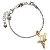 Gold-tone Caduceus - Gold-tone Plated Twist Rope Bead Charm Dangle with Mini Year 2026