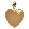 Acrylic Large Gold-tone Heart - Gold-tone Plated Twist Rope Bead Charm Dangle with Mini Year 2026