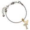 Gold-tone Crystal Initial - T - Gold-tone Plated Twist Rope Bead Charm Dangle with Mini Year 2026