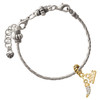 Gold-tone Small Crystal Tooth - Gold-tone Plated Twist Rope Bead Charm Dangle with Mini Year 2026