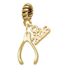 Gold-tone Wishbone - Gold-tone Plated Twist Rope Bead Charm Dangle with Mini Year 2026